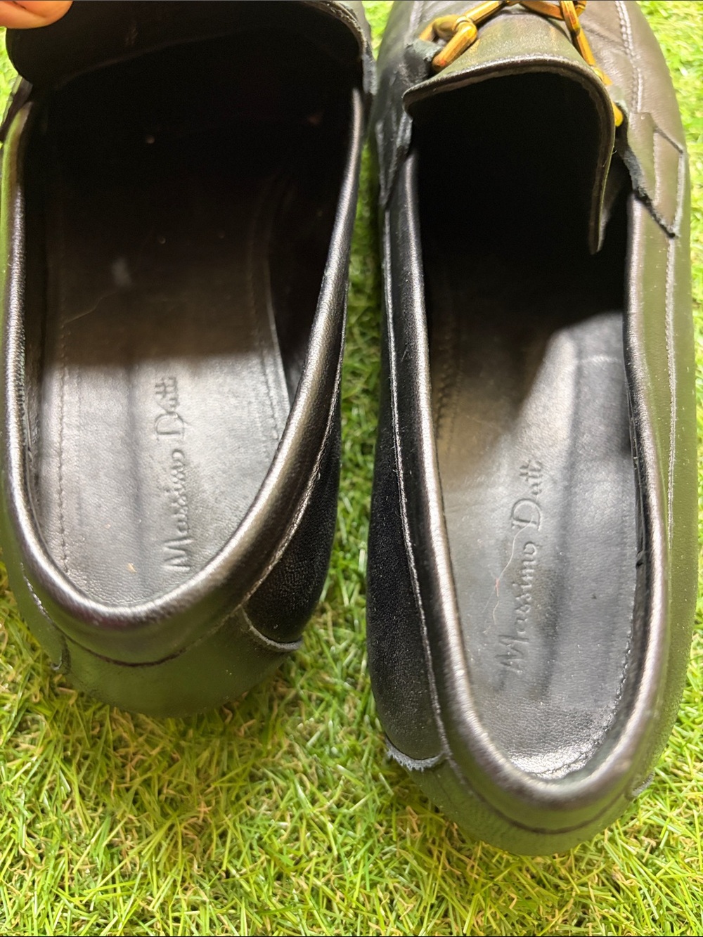 Massimo Dutti Black Leather Horsebit Almond Toe Slip-On Loafer Flats Women 39 - Picture 3 of 6